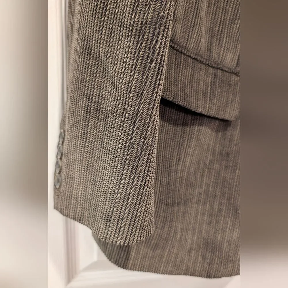 Dockers Corduroy Sport Coat Army Green Gray Size 44R Cotton Blazers Two Button